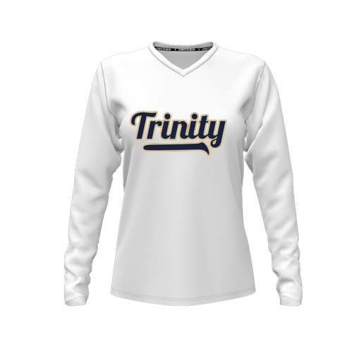 [FTLVCFWH-FYXS-LOGO2] Decker Comfort T-Shirt (Female Youth XS, White, V Neck, Logo 2, Long Sleeve)