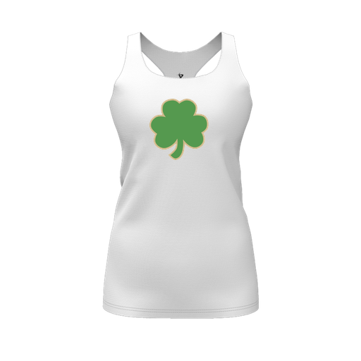 [CUS-DFW-RCBK-PER-WHT-FYS-LOGO1] Racerback Tank Top (Female Youth S, White, Logo 1)