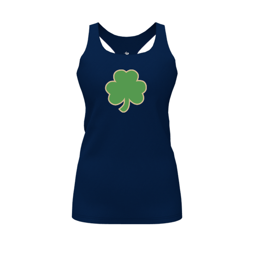 [CUS-DFW-RCBK-PER-NVY-FYS-LOGO1] Racerback Tank Top (Female Youth S, Navy, Logo 1)