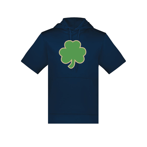 [6871.065.S-LOGO1] Men's Dri Fit Short Sleeve Hoodie (Adult S, Navy, Logo 1)