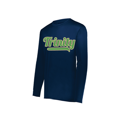 [222822.065.XS-LOGO3] Men's LS Smooth Sport Shirt (Adult XS, Navy, Logo 3)