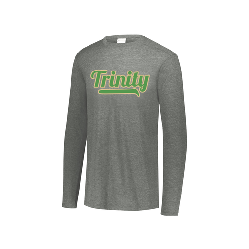 [FTLCUBGY-YS-LOGO3] Decker Youth Tri-Blend T-Shirt - Long Sleeve (Youth S, Gray, Logo 3)